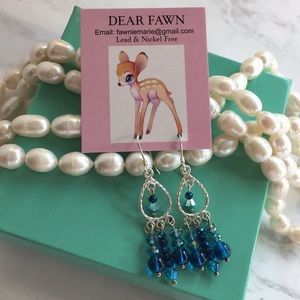 New Sterling silver & Swarovski crystal earrings